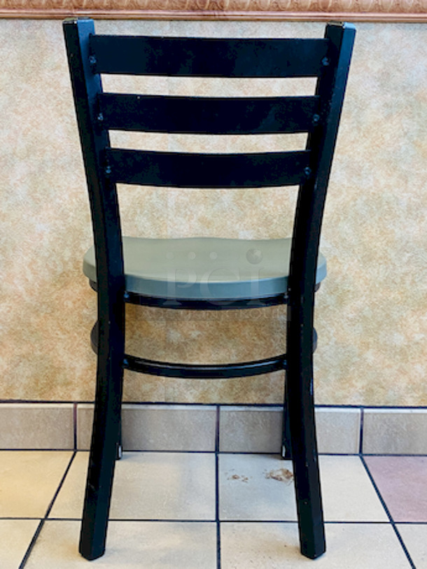 AMAZING! Group of 3 Plymold Quest Ladderback Steel Chairs with Composite Seats
18x18x31-1/2.

3x Your Bid. - Image 5 of 6