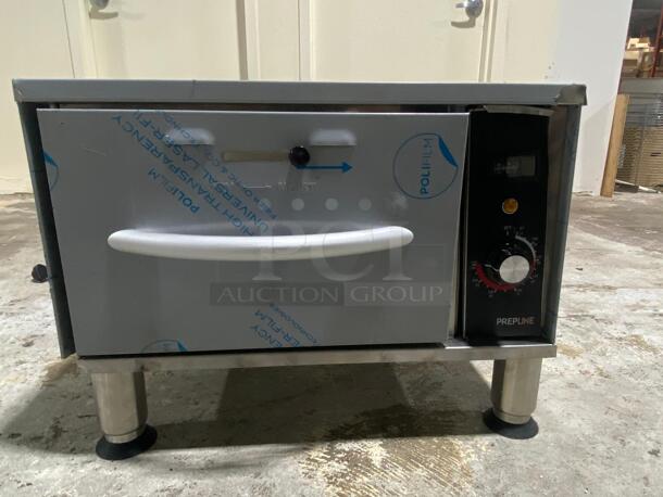Prepline DW1N Single Narrow Freestanding Stainless Steel Drawer Warmer- 450W, 120V

MAKE: PREPLINEMODEL: DW1NWIDTH: 12DEPTH: 20HEIGHT: 6 ORIGINAL PRICE: $1103.33 - Image 1 of 5