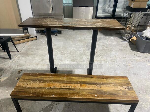 Counter height table and bench
table 54x17x42
Bench 55x15x19