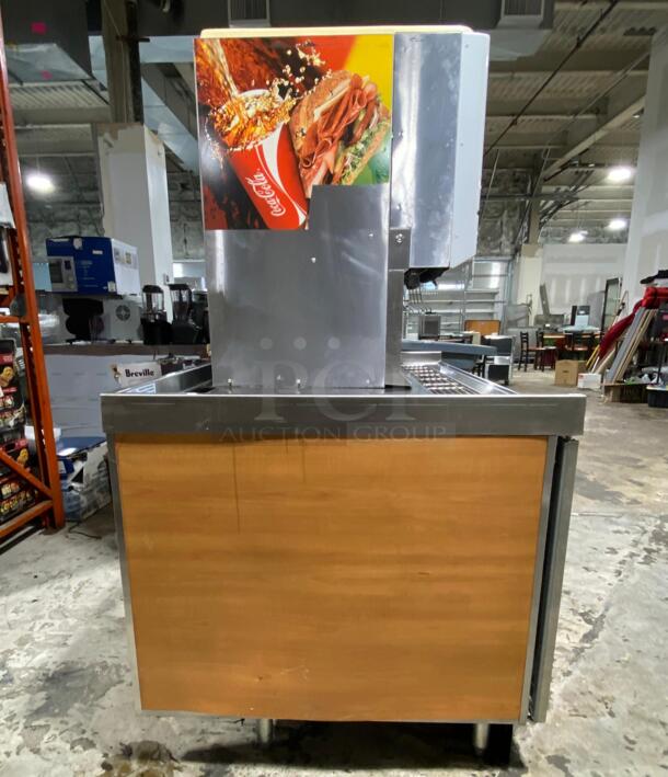 8 Flavor Pop machine, Ice Machine & Stainless steel 3 door storage stand. Cornelius ED250-BCZ 8 Pop machine will need top cover as ice machine is being sold separately. - Image 3 of 4