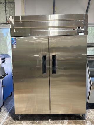 Brand New Scratch & Dent Dukers D55F 55" 2-Door Commercial Reach-in Freezer in Stainless Steel
