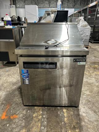 Brand New Scratch & Dent Dukers - DSP29 Commercial 29" Salad, Sandwich Food 12 Pan Prep Table Refrigerator Mega Top 6.6 cu.ft.