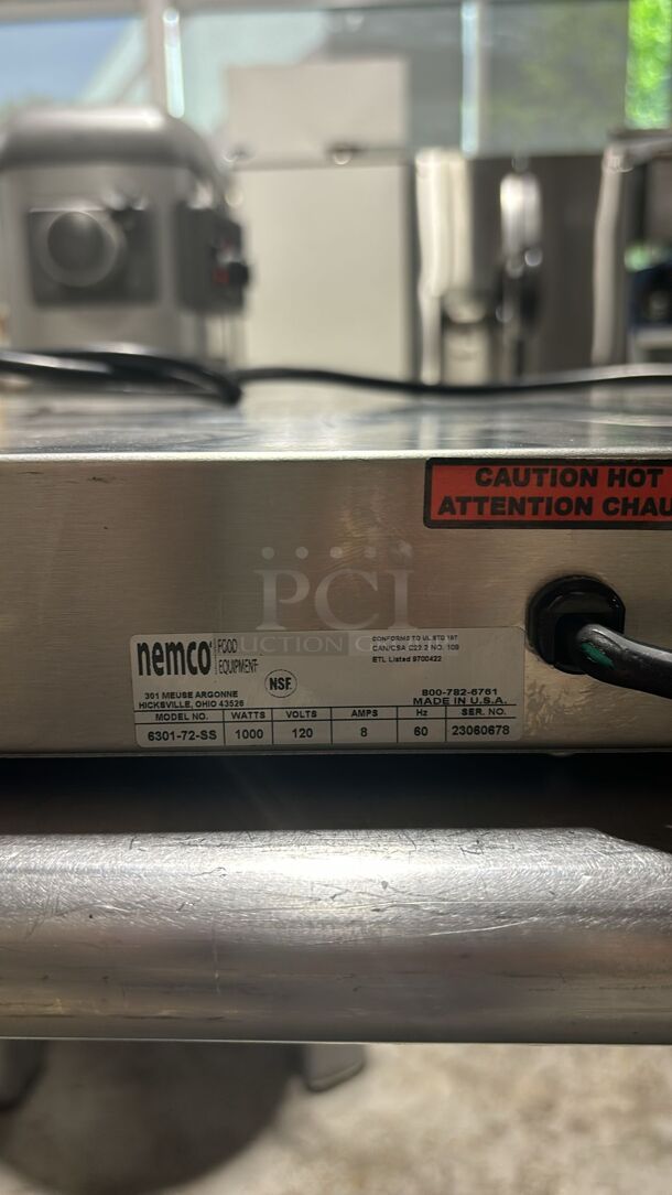Nemco 6301-72-SS 72" Heated Shelf Warmer with Stainless Steel Sides - 120V
 - Image 6 of 6