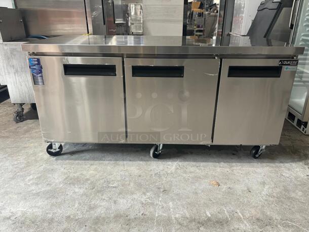 Brand New Scratch & Dent Dukers DUC72R 3-Door Undercounter Commercial Refridgerator in Stainless Steel
 - Image 6 of 6
