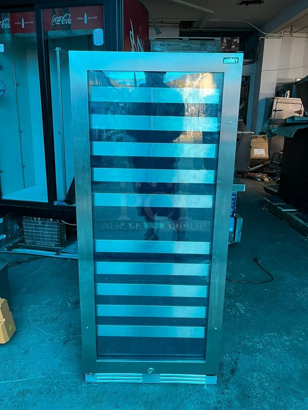 Summit SWCP2116 23 1/2" One Section Wine Cooler w/ (2) Zones - 116 Bottle Capacity, 115v
 - Image 1 of 5
