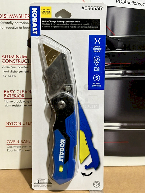 BIG BOX OF 10!! Kobalt #0365351 Quick-Change Folding-Lockback Knife. 10x Your Bid - Image 3 of 4