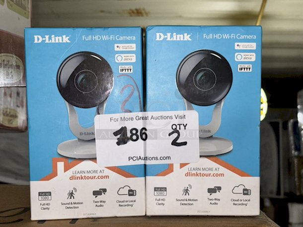 D-Link Full HD Wi-Fi Cameras. 2x Your Bid