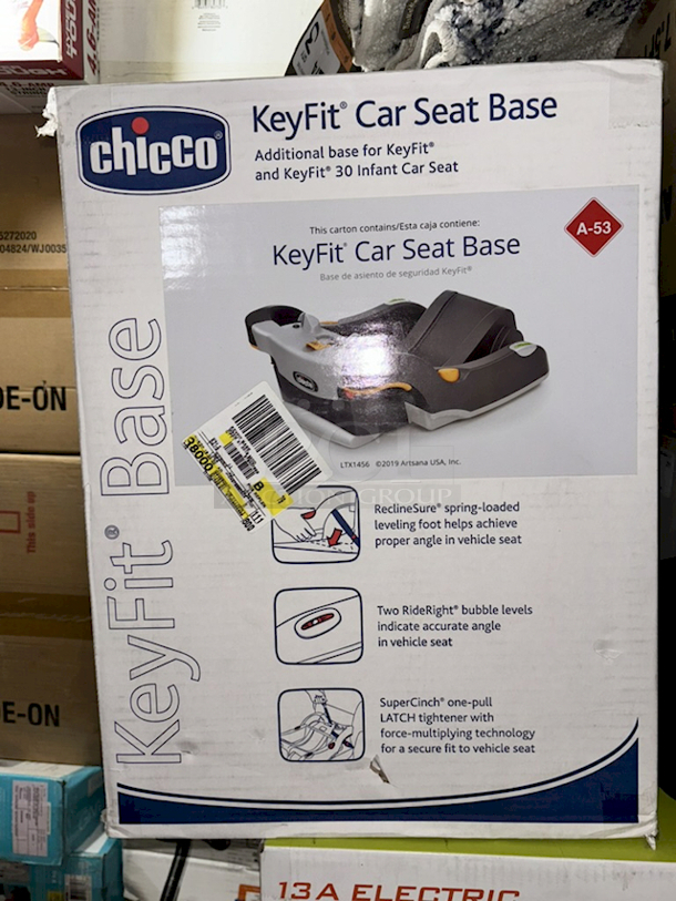 Chicco KeyFit® Car Seat Base - Additional base for KeyFit° and KeyFit® 30 Infant Car Seat. 2x Your Bid - Image 1 of 2
