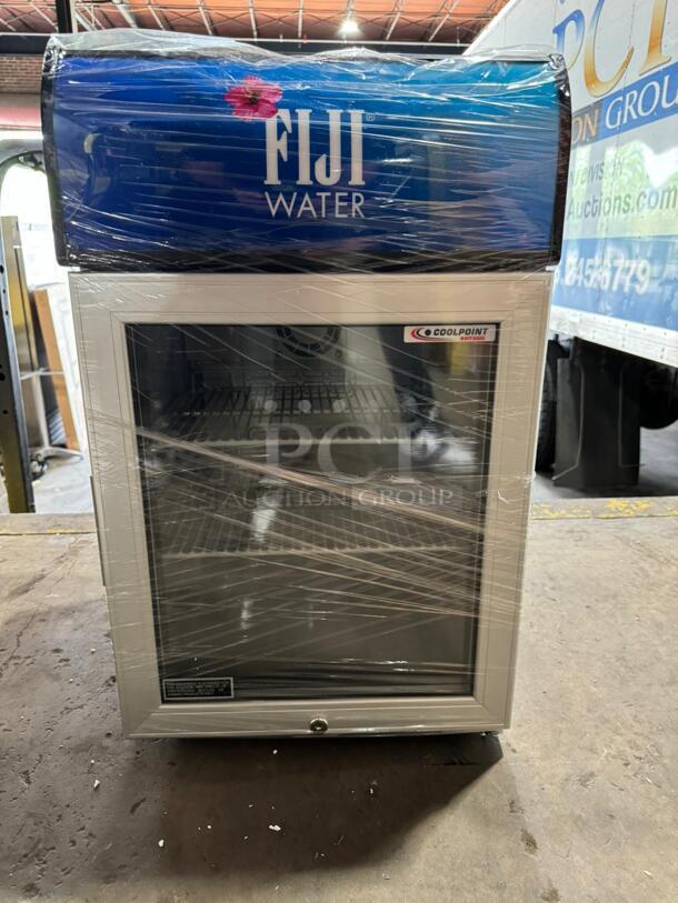 WOW! BRAND NEW! IN THE BOX! AHT Commercial Countertop Mini Reach In Cooler Merchandiser! Eletric Powered! With Poly Coated Racks! Model: CTB200 SN: CTB200B11B1510V00178 115V - Image 1 of 6
