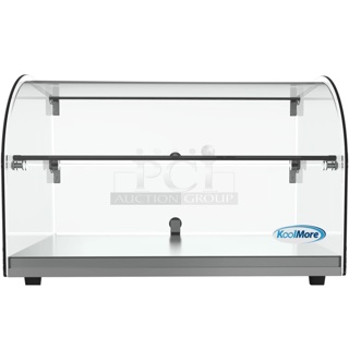  Brand New Scratch & Dent! In The Crates! Koolmore DC-2C 22 In. Commercial Countertop Bakery Display Case With Front Curved Glass And Rear Door, 1.5 Cu. Ft. Opened (2) Crates and Found NO Damage. 10x Your Bid
