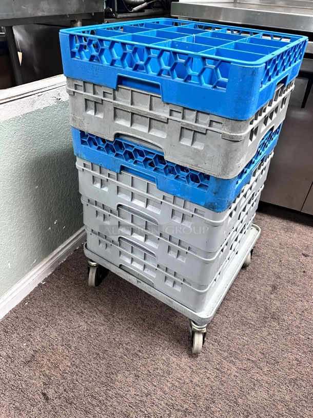 Commercial Dishwasher Rack NSF With Moving Cart - Image 1 of 5