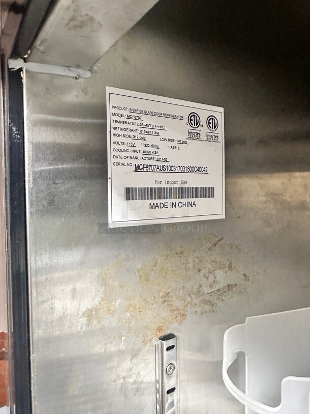 Late Model Atosa MCF8707GR Refrigerator Merchandiser Two-section 54-2/5W X 31-7/10D X 83-1/10H Working  - Image 7 of 10