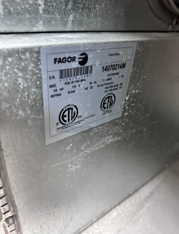 Late Model Fagor Continental FDD-79 79 inch Kegerator Beer Dispenser w/ (3) Keg Capacity - (2) Columns, Black, 115v Tested and Working! - Image 6 of 6