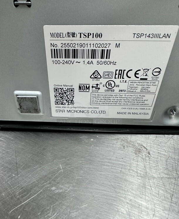 Star TSP100 TSP143U , USB, Receipt Printer - Ethernet Version. 115 Volt Tested and Working! - Image 8 of 8