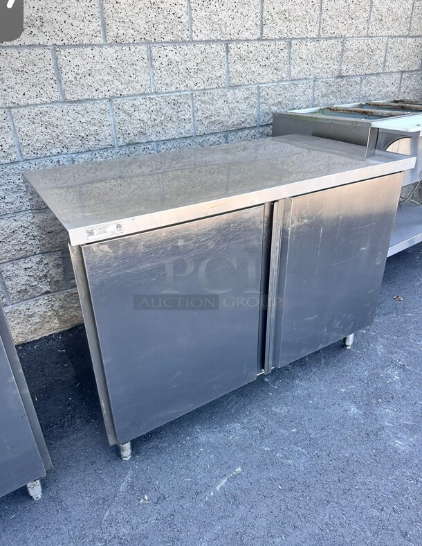 Excellent Condition Atlanta Culinary 48 Inch Wide 24 Inch Deep Stainless Steel Cabinet NSF - Image 5 of 5