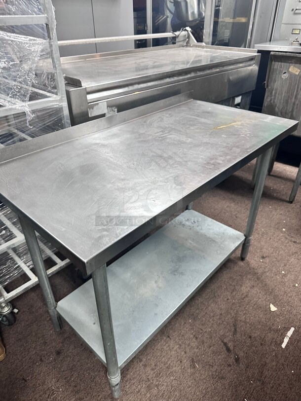 Clean Commercial 48 Inch Stainless Steel Work Table With Under Shelf - Image 2 of 4