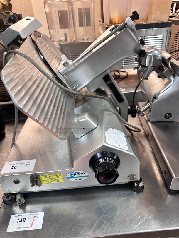 Certified Working! Univex Duro Commercial Meat Slicer With Blade Sharpener 115 Volt NSF  - Image 3 of 7