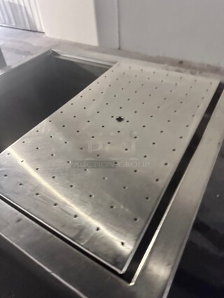 Commercial  36 inch x 31 inch Underbar  Ice Bin w/ 155 lb Capacity - Insulated, Stainless On Wheels