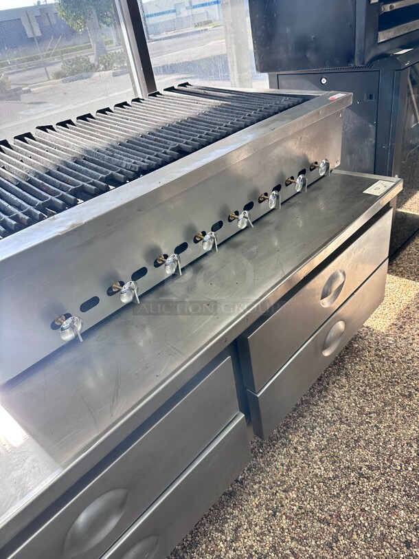 Certified Working American Range ADJ-48 48 inch Countertop Adjustable Radiant Top Gas Charbroiler NSF - Image 4 of 9