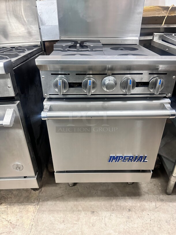 Fully Refurbished Imperial 4 Burner With Oven Gas Stove Tested and Working Missing Top Grills  - Image 3 of 4