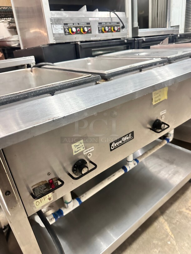 Serve Well EST-3WS Three Pan Sealed Well Electric Steam Table 120V, 1500W Tested and Working - Image 5 of 8