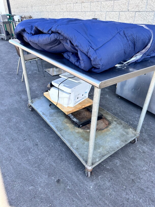 Commercial 60 Inch Stainless Steel Table On Casters - Image 2 of 4