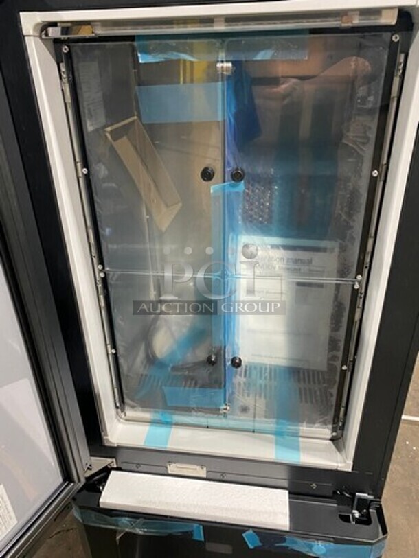 BEAUTIFUL! UNIQUE FIND! NEW IN THE BOX! Lumilinna Commercial Countertop/ Undercounter Single Door Slush Cooler! Using Very Precise Temperature Control, Lumilinna Can Hold Beverages Below Freezing — Without Freezing Them Solid. Water Normally Freezes At 32°F, But By Maintaining This Temperature, Lumilinna Can Store Beverages To The Coldest Temperature That Once Opened, Ice Crystals Form! Supercooled Products Crystallize When Poured, Producing A Soft Delicate Ice Slush! Model: ICESC40BXIWU 115V 60HZ 1 Phase
 - Image 2 of 4