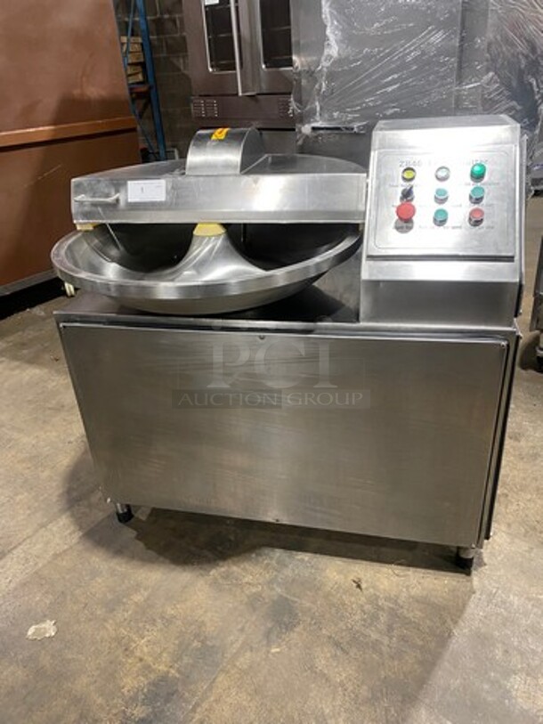 Nice! Late Model! Jixiang Commercial Countertop Buffalo Chopper! All Stainless Steel! Model ZB40 Serial 2019072! 240V! Working When Removed!
