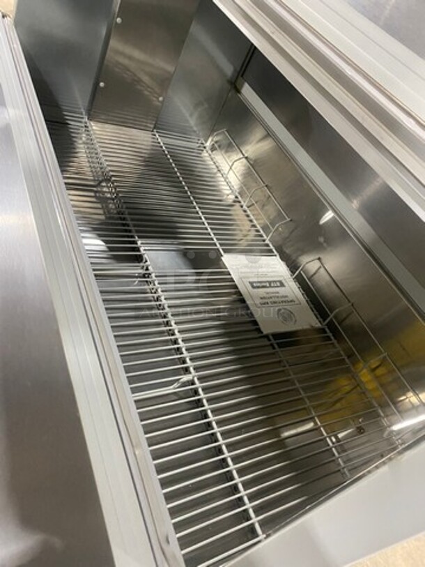 GREAT! NEW! SCRATCH-N-DENT! Beverage Air Commercial Refrigerated Milk Cooler! With Dual Side Access Doors! Stainless Steel Body! On Casters! Model: STF58 SN: 7203648 115V 60HZ 1 Phase - Image 5 of 8