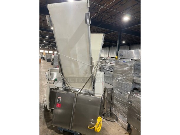 Sweet! Rondo Seewer Commercial Floor Style Automatic Adjustable/Reversible Dough Sheeter! Stainless Steel Body! Model: SFS611 Serial B9A011105! 208V 3 Phase!  - Image 9 of 12