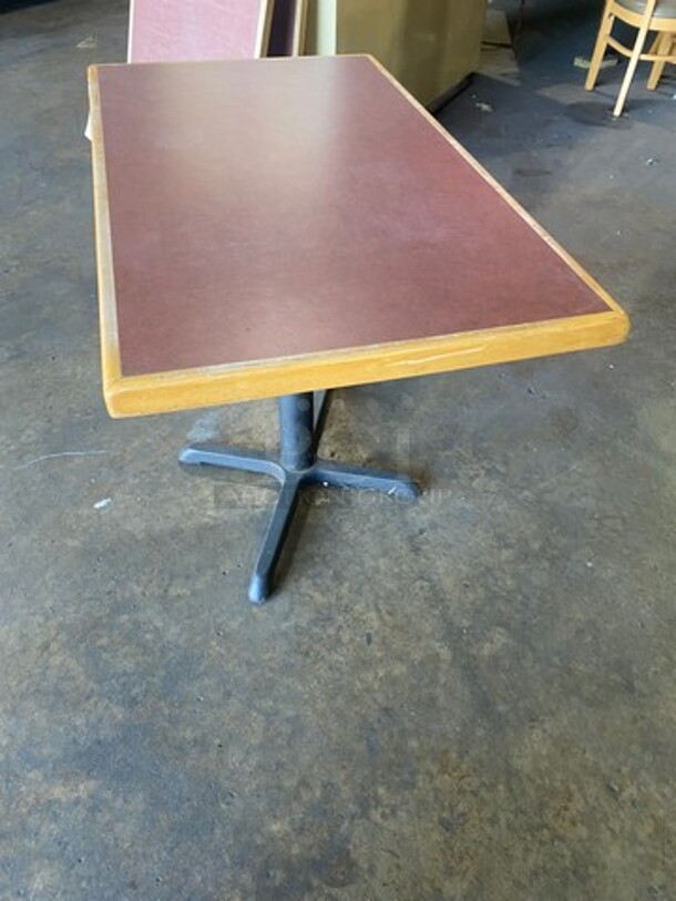 Rectangular Table! With Black Metal Base! 2x Your Bid! - Image 2 of 6