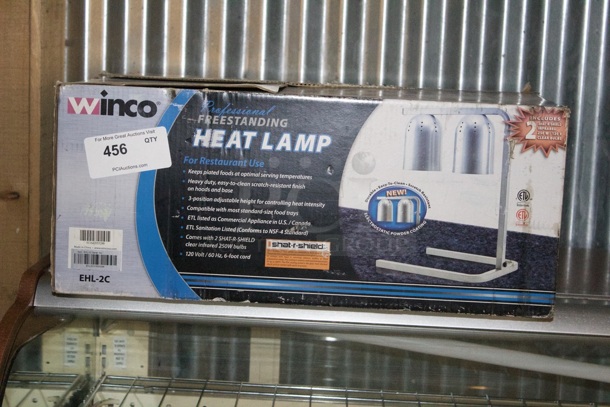 IN THE BOX!! Winco EHL-2C Free Standing Heat Lamp