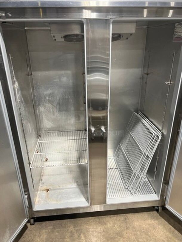 Continental Commercial 2 Door Reach In Cooler! With Poly Coated Racks! All Stainless Steel! On Casters! Model: 2RSA SN: 15196927 115V 60HZ 1 Phase - Image 7 of 12