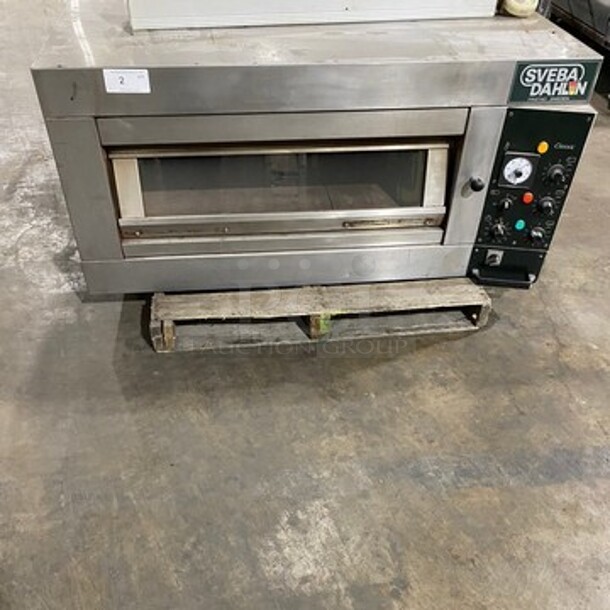 Sveba Dahlen Commercial Electric Powered Single Deck Pizza/ Baking Oven! All Stainless Steel! With Legs On Casters!