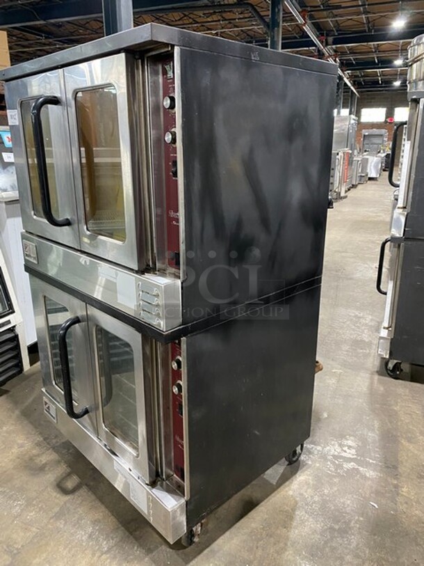 WOW! Southbend Natural Gas Powered Double Stacked Convection Oven! With 2 View Through Doors! With Metal Racks! Silverstar Edition! On Commercial Casters! 2 X Your Bid Makes One Unit!  - Image 4 of 12