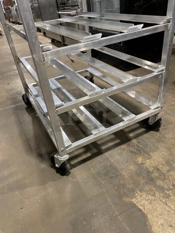 Channel Commercial Aluminum Mobile Can Rack! On Casters! - Image 6 of 6