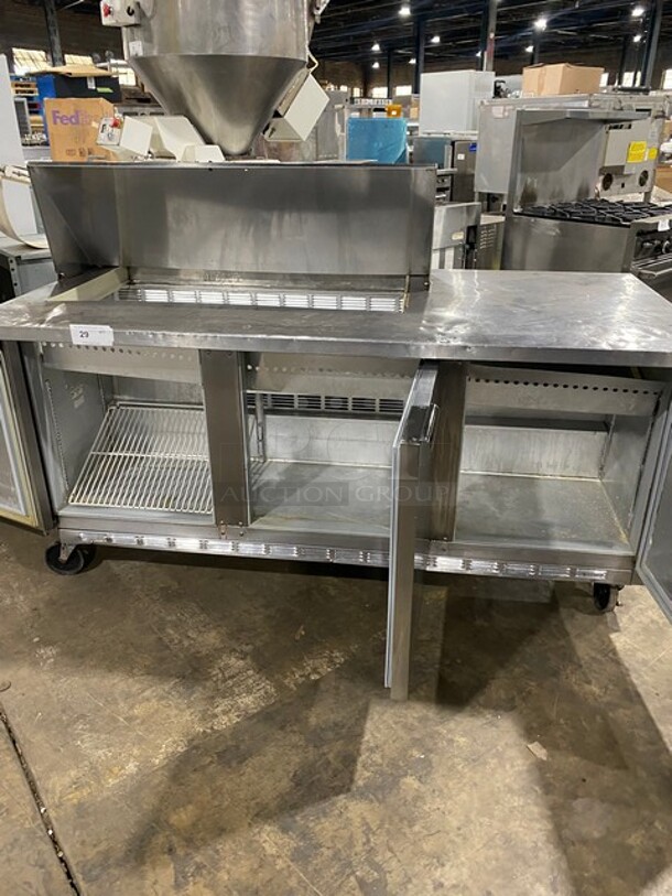 Amazing Beverage Air! All Stainless Steel Commercial Sandwich  Prep Table! On Commercial Casters! Electric Powered!110v - Image 5 of 9