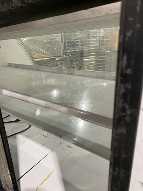 2010 Leader Commercial Refrigerated Bakery Display Case Merchandiser! With Curved Front Glass! With Rear Access Doors! Stainless Steel Body! Model: RHDL48 SN: PT10M1682D 115V 60HZ 1 Phase - Image 5 of 8