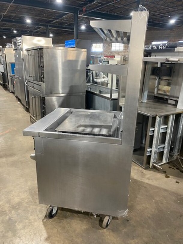 WOW! Jade Range Commercial Natural Gas Powered Plancha Flat Grill! With Raised Back Splash With Double Overhead Shelf! With Oven Underneath! All Stainless Steel! On Casters! - Image 3 of 11