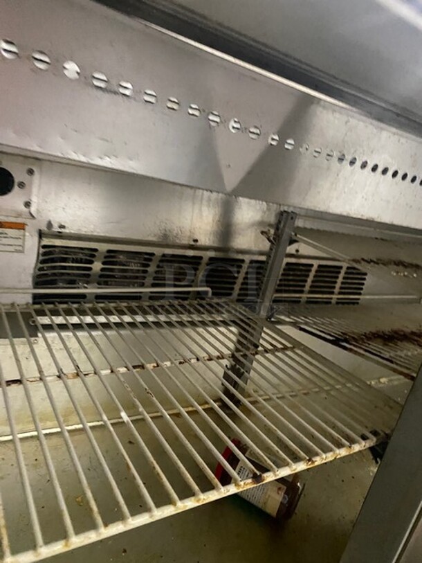 Beverage Air Commercial Refrigerated Sandwich Prep Table! With 2 Door Underneath Storage Space! With Poly Coated Racks! All Stainless Steel! On Casters! Model: SPE6012 115V 60HZ 1 Ph - Image 6 of 9