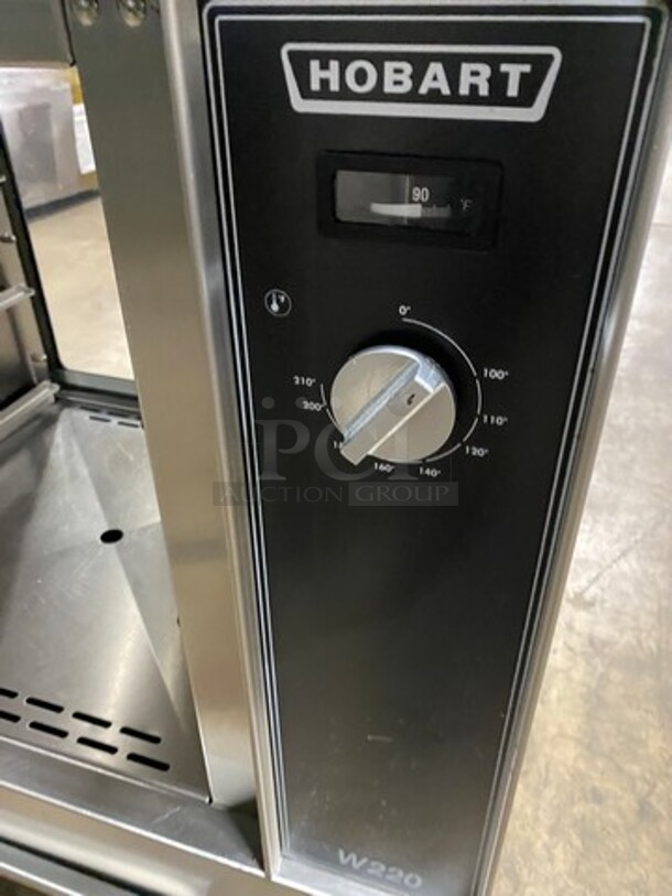 WOW! Hobart Commercial Electric Powered Rotisserie Machine! With Lower Food Warmer! All Stainless Steel! On Casters! Model: HRW220 SN: 750005795 208V  - Image 9 of 11
