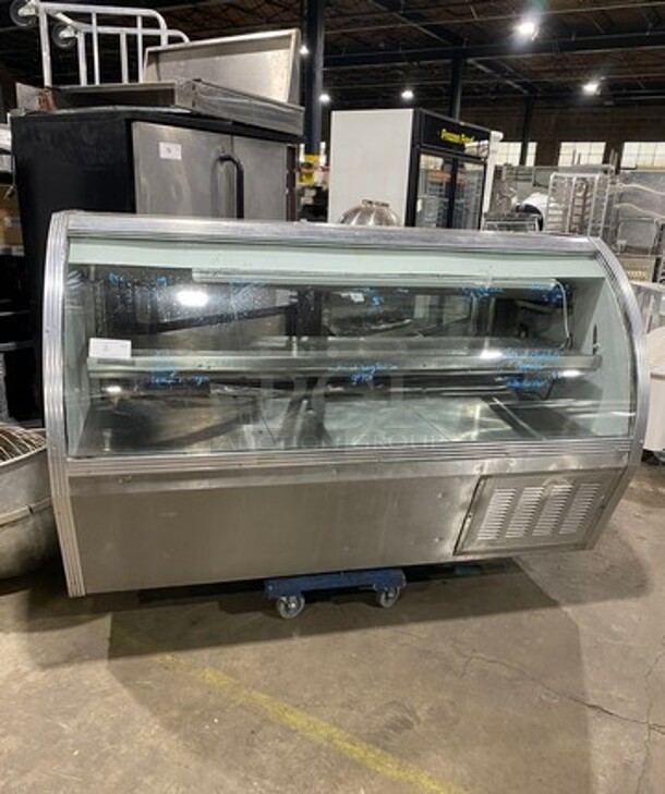 Leader Commercial Refrigerated Bakery/Deli Case! With Curved Front Glass! With Sliding Rear Access Doors! All Stainless Steel Body! WORKING WHEN REMOVED! Model: CDL72 SN: PQ101363 115V 60HZ 1 Phase - Image 1 of 8