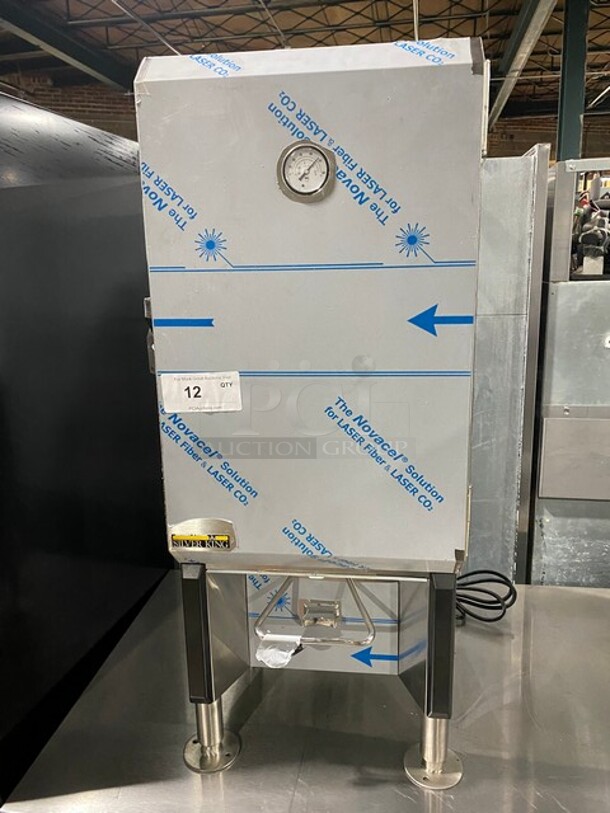 WOW! NEW! Silver King Commercial Countertop Refrigerated Milk Dispenser! Stainless Steel Body! On Legs! Model: SKMAJ1CAM3 SN: FMDP201168A 230V - Image 1 of 9