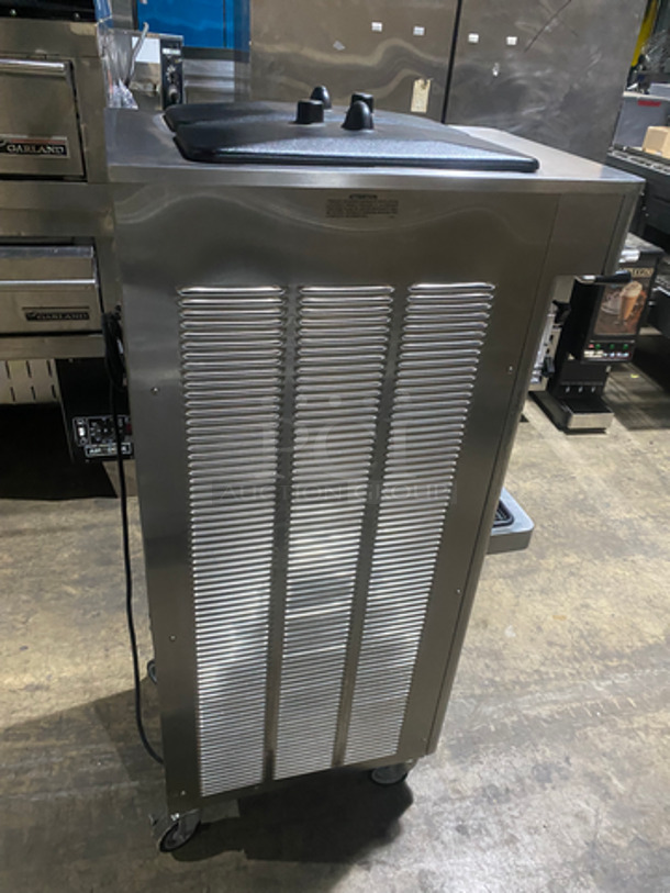 NICE! Stoelting Commercial Air Cooled 2 Flavor Soft Serve Ice Cream/Yogurt Machine! All Stainless Steel! On Casters! Model: F231309I2AD1 SN: 4209206J 208/240V 3 Phase - Image 3 of 10