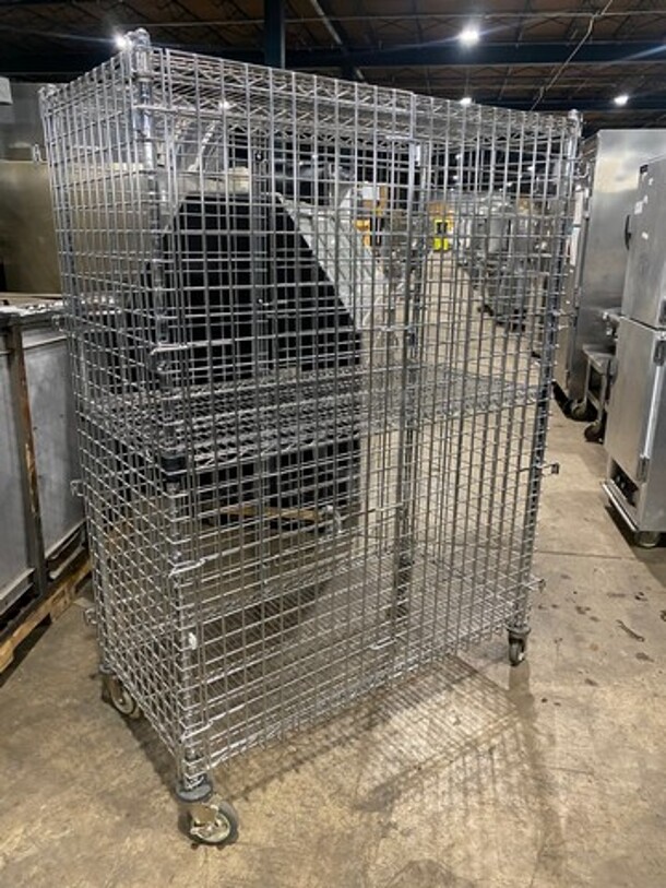 Eagle Mobile Chrome Security Cage! On Casters! - Image 4 of 7