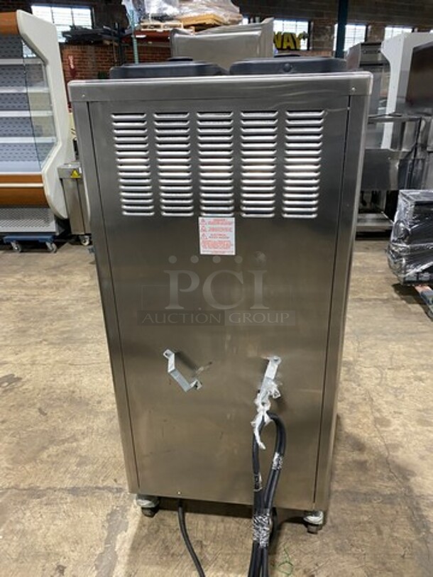 NICE! Taylor Commercial Floor Style 2 Flavor Frosty/Coolatta/Slushy Making Machine! With Milkshake Mixing Attachment! All Stainless Steel! Model 342D27 Serial M4012799! 208/230V 1Phase! On Commercial Casters!  - Image 3 of 12