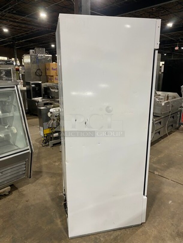 Beverage Air Commercial Single Door Reach In Freezer Merchandiser! With View Through Door! Poly Coated Racks! Model: MMF231W SN: 10507414 115V 60HZ 1 Phase - Image 3 of 8