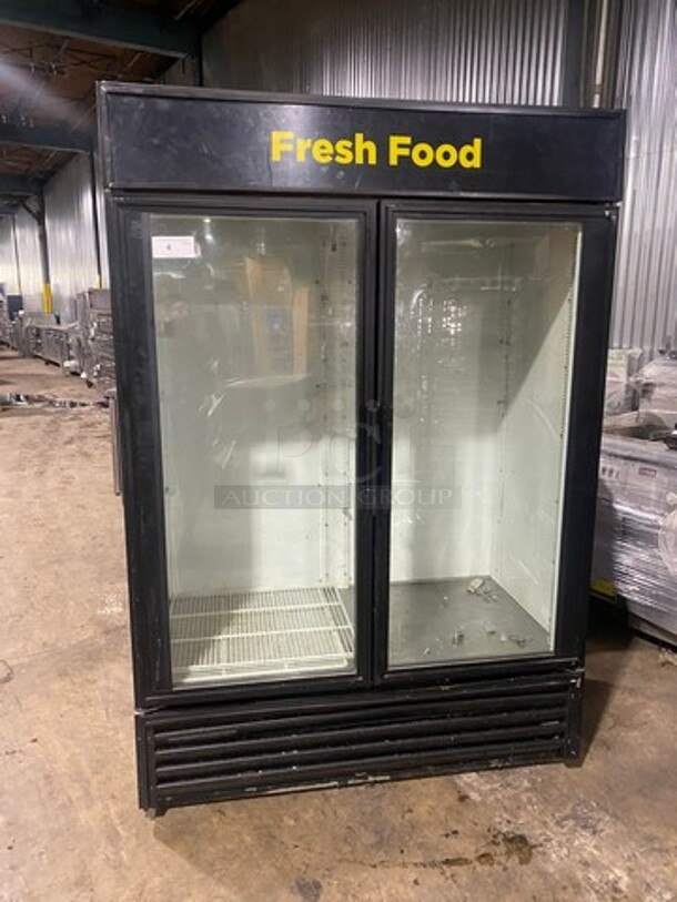 True 2 Door Reach In Cooler Merchandiser! With View Through Doors! With Poly Coated Racks! Model: GDM49 SN: 14404664 115V 60HZ 1 Phase - Image 1 of 8