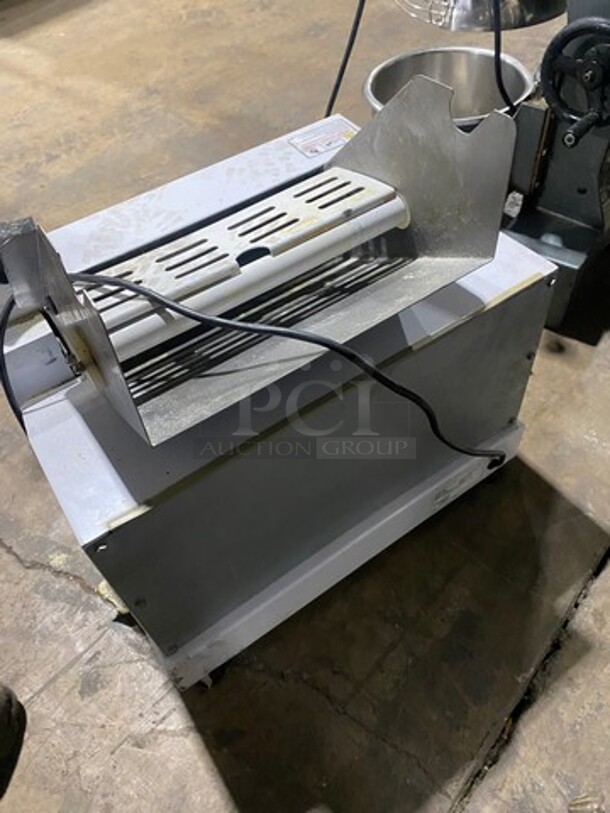 Skyfood Commercial Countertop Dough Sheeter! All Stainless Steel! WORKING WHEN REMOVED! Model: CLM300 SN: 000230 110V - Image 4 of 8