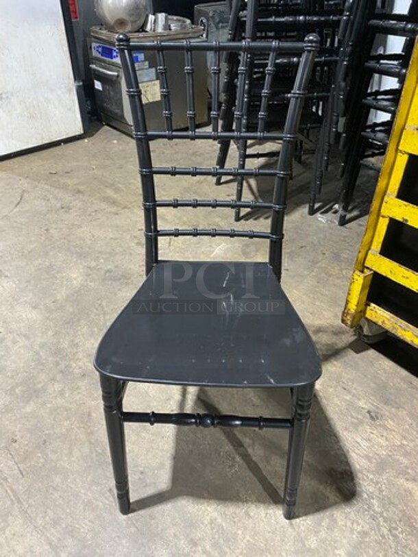 NICE! BRAND NEW! Black Elegant Poly Style Indoor/ Outdoor Chairs! 5x Your Bid! - Image 2 of 7